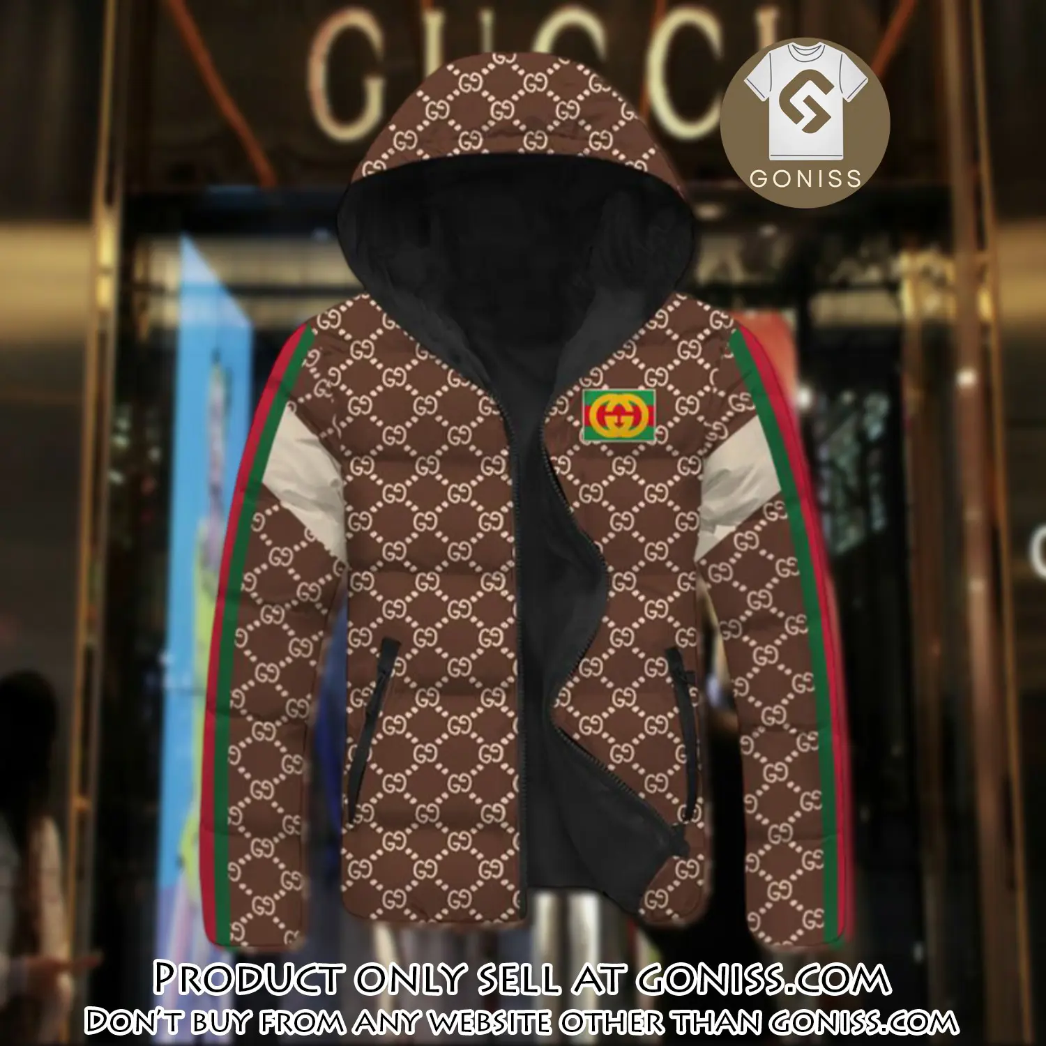 Gucci downfilled coat ultralight down jacket outdoor jacket warm outwear dfj1007 gn0814529